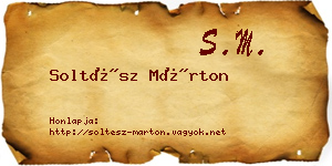 Soltész Márton névjegykártya